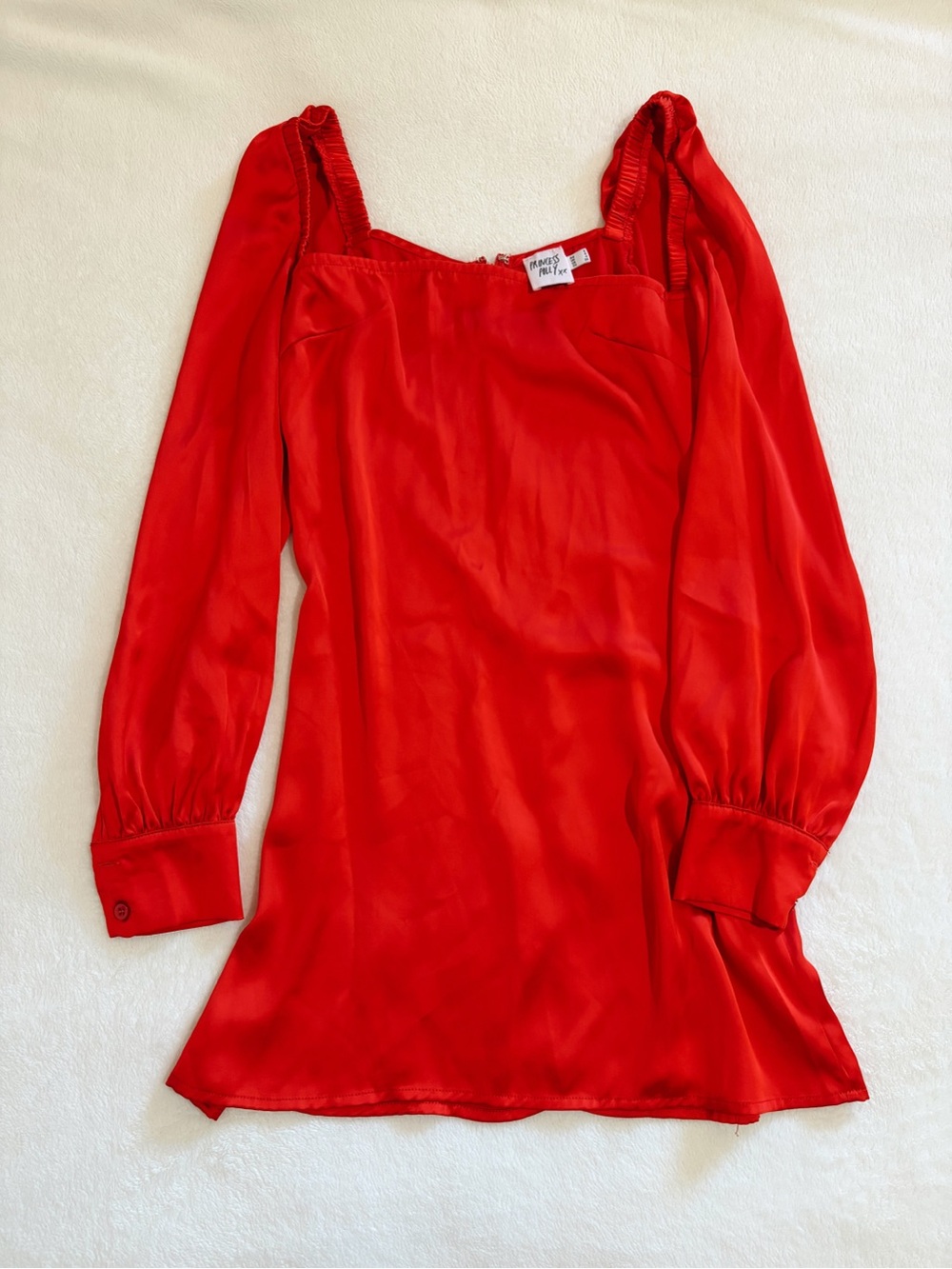 Princess Polly Longsleeve Satin Mini Dress